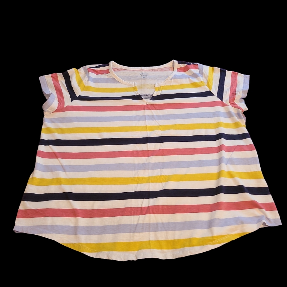 Market & Spruce women's 2X striped t-shirt